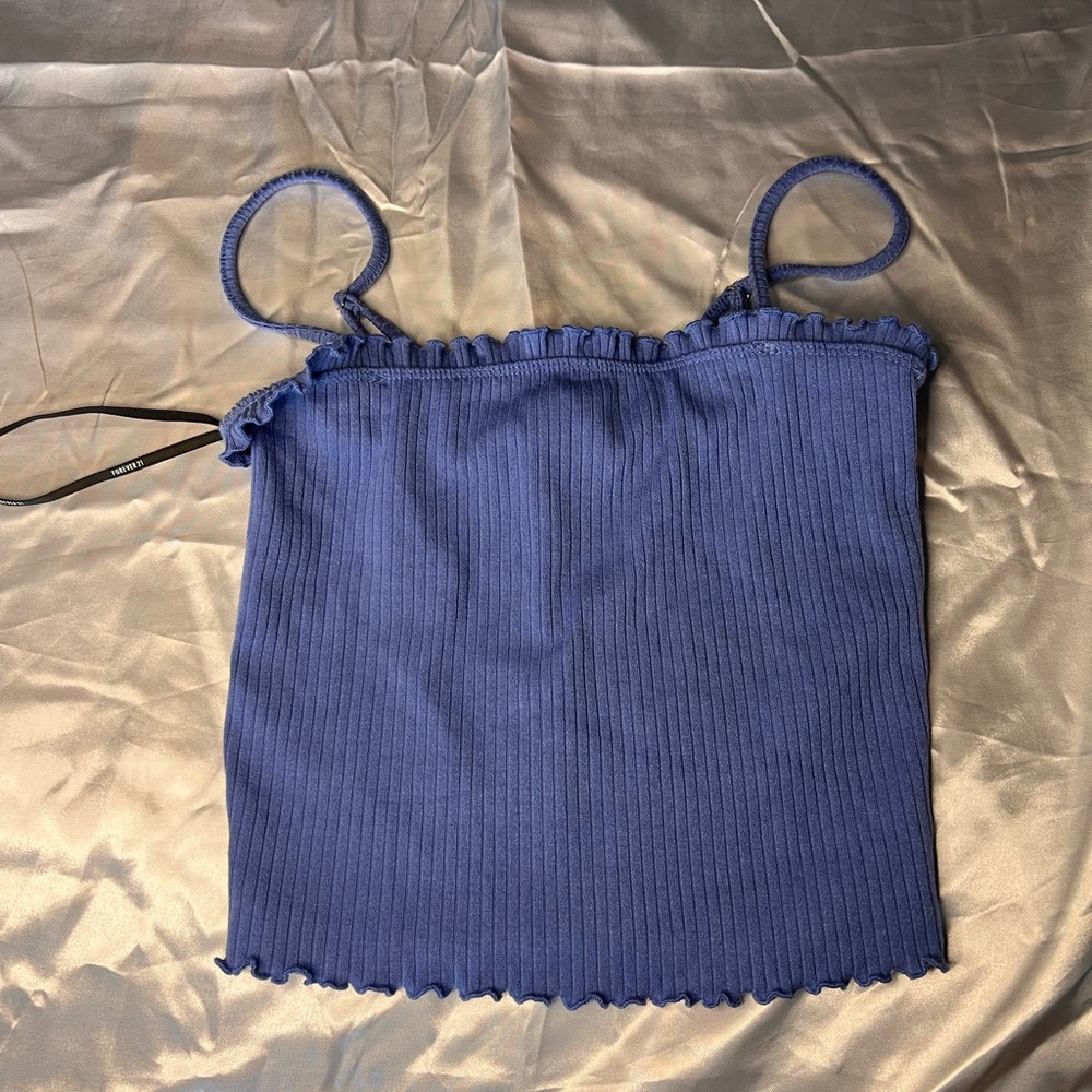 Blue crop top